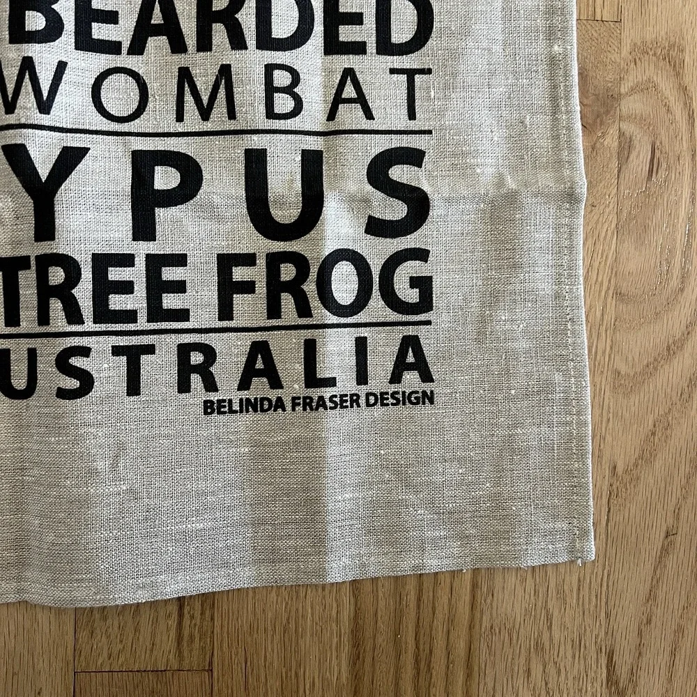 Linen Tea Towel Kitchen Dish BELINDA FRASER DESIGN NEW 19.5
